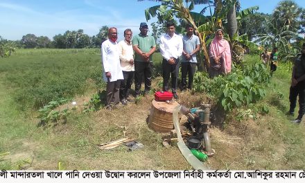 পাট চাষিদের জাগ দেওয়ার জন্য পানির ব্যবস্থা করলেন চেয়ারম্যান গোলাম কিবরিয়া